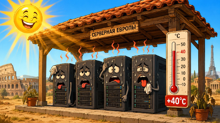 Европа плавится, облака испаряются: европейские дата-центры не выдерживают июньскую жару