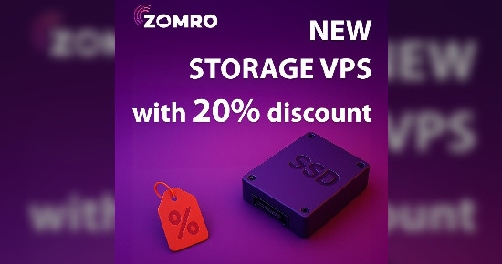 Zomro представил новые Storage VPS-тарифы